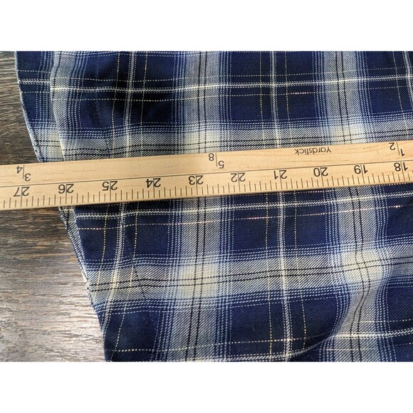 Belle by Kim Gravel Gold Stitch Plaid Tunic Top Small - Picture 7 of 8